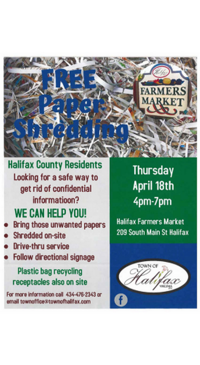 Community Paper Shredding Apr 18, 2024 Halifax County Chamber of